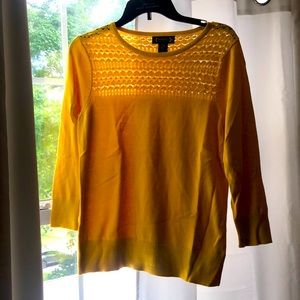 Women’s medium, mustard colored sweater.